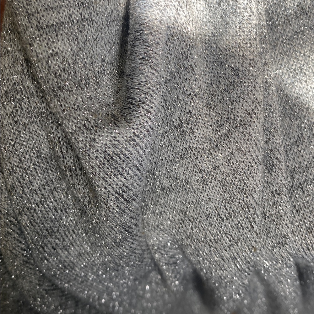 Boohoo Heather Gray Glittery Sparkly T shirt Dress - Picture 10 of 12